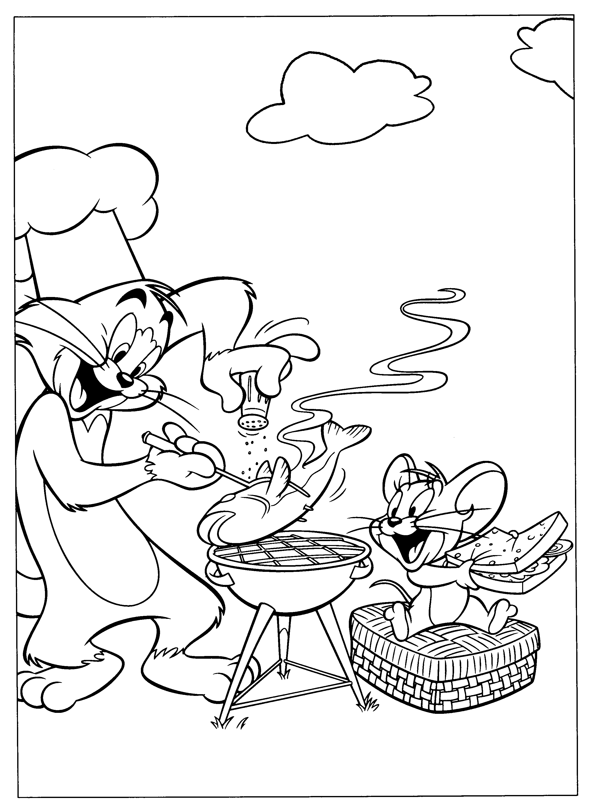 Download Free Printable Tom And Jerry Coloring Pages For Kids