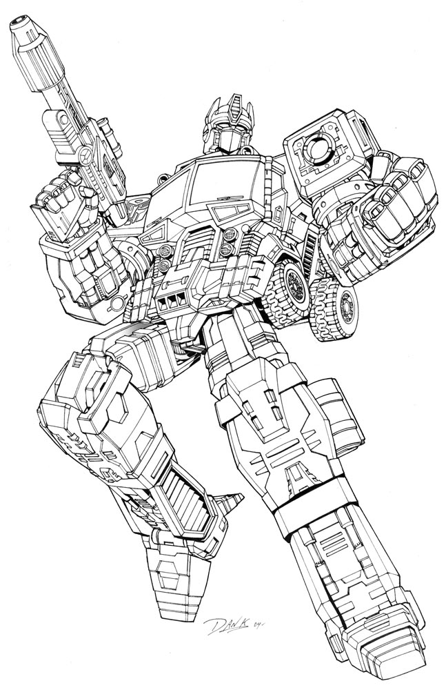 Transformer Coloring Pages For Kids