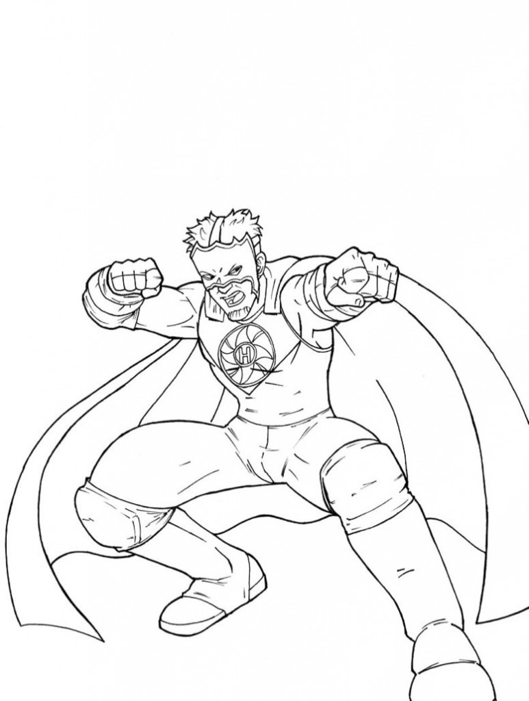 WWE Coloring Page