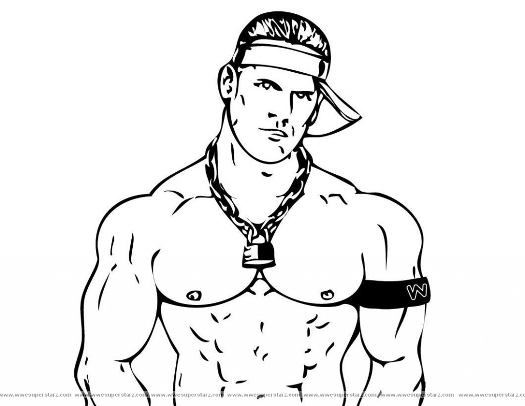 WWE John Cena Coloring Pages