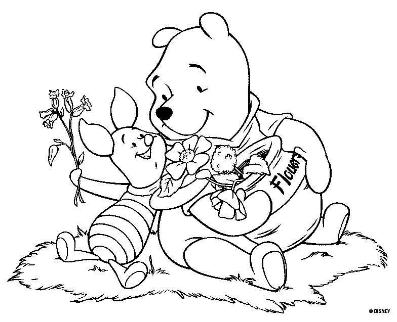 Winnie The Pooh and Friends Coloring Pages