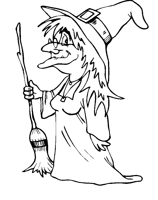 Witch Coloring Page Pictures