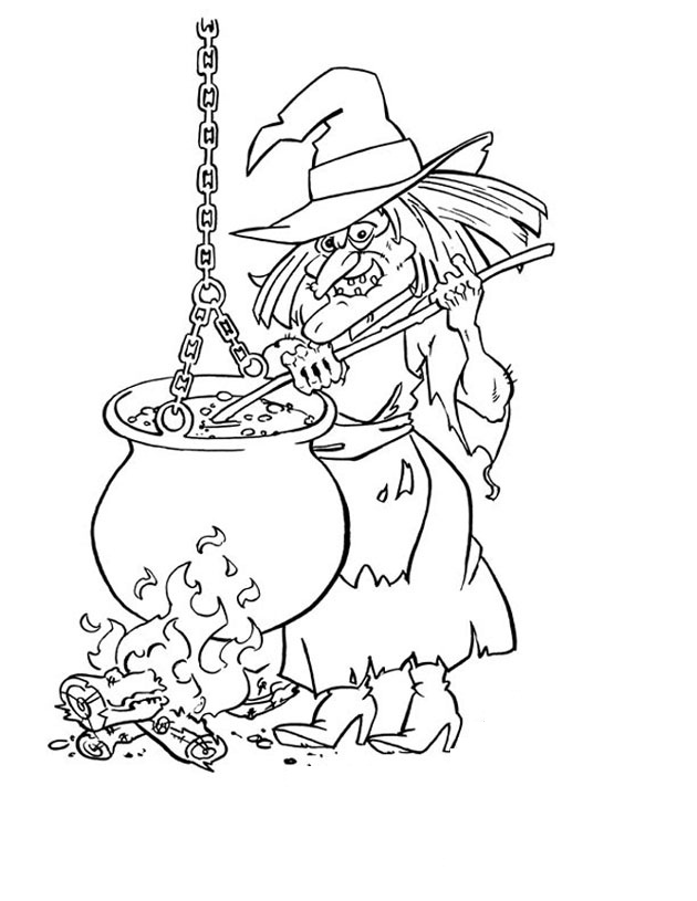Witch Coloring Page