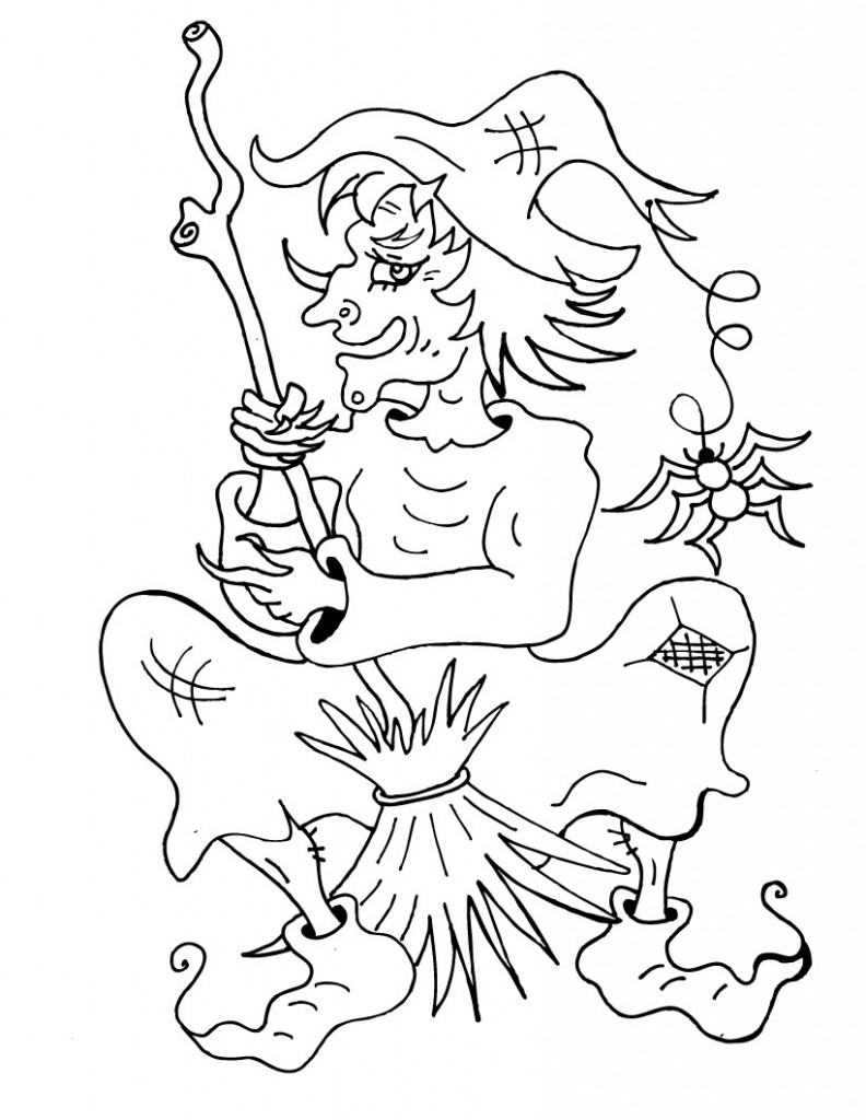 Witch Coloring Pages For Kids