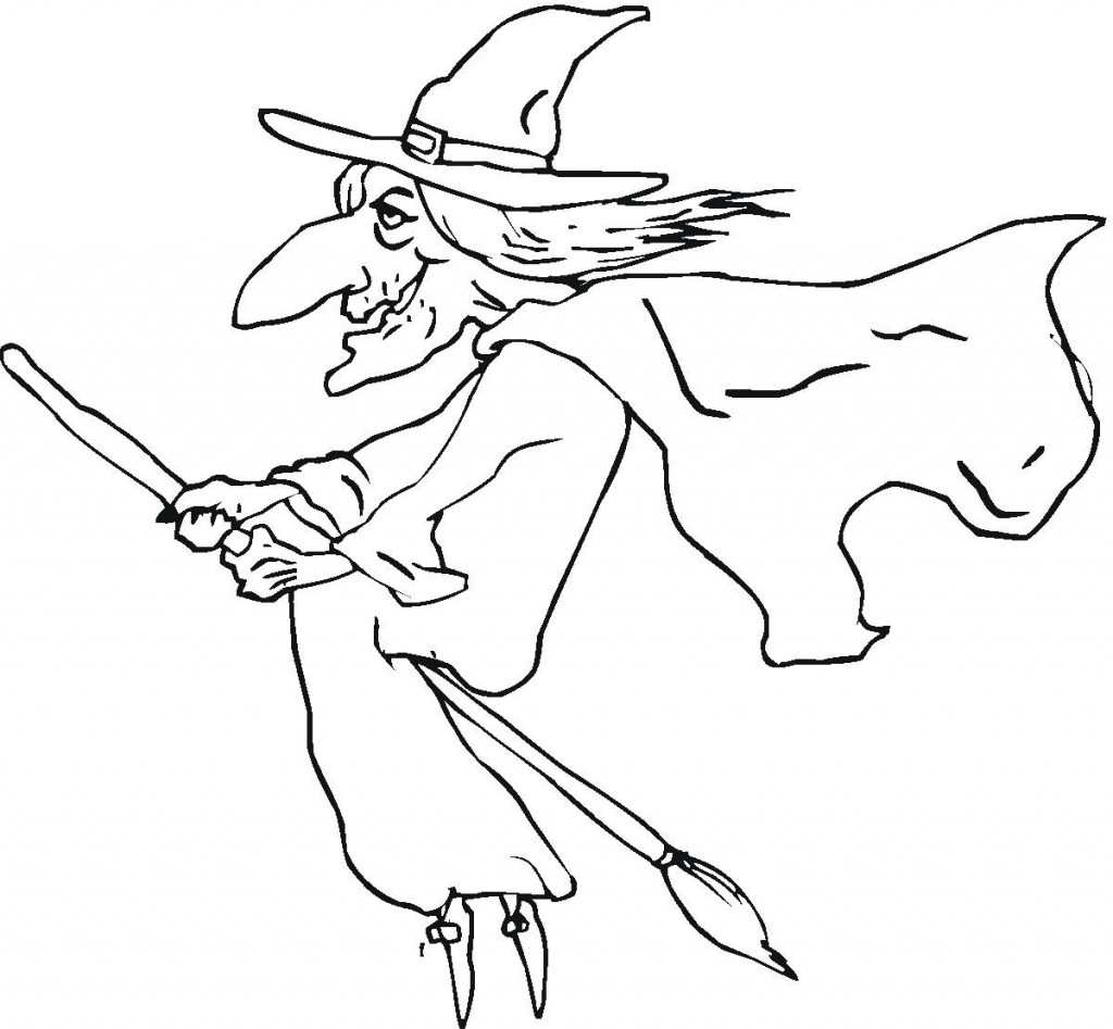 Witch Coloring Pages Printable For Kids