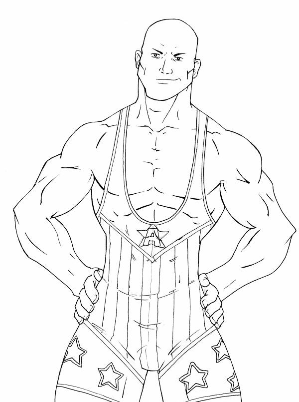 wwe coloring pages the rock