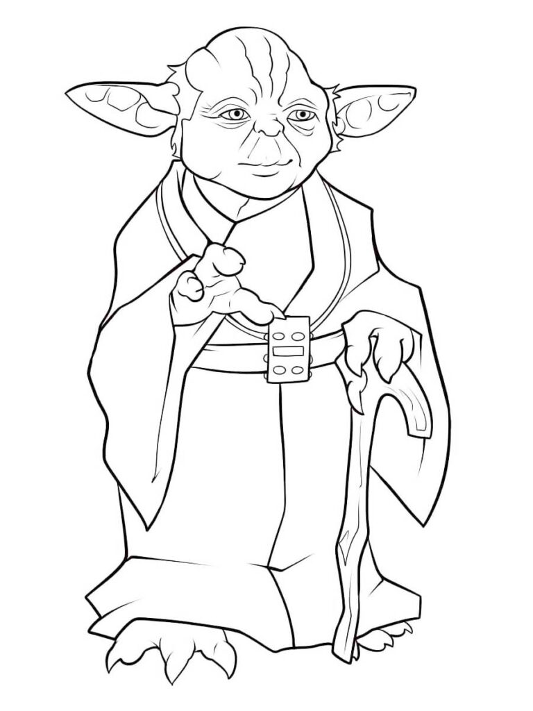 Yoda Star Wars Coloring Page
