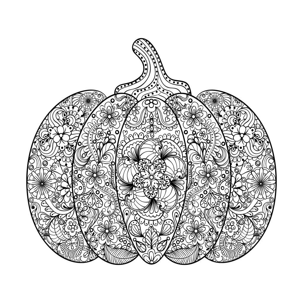 Zen Pumpkin Coloring Page