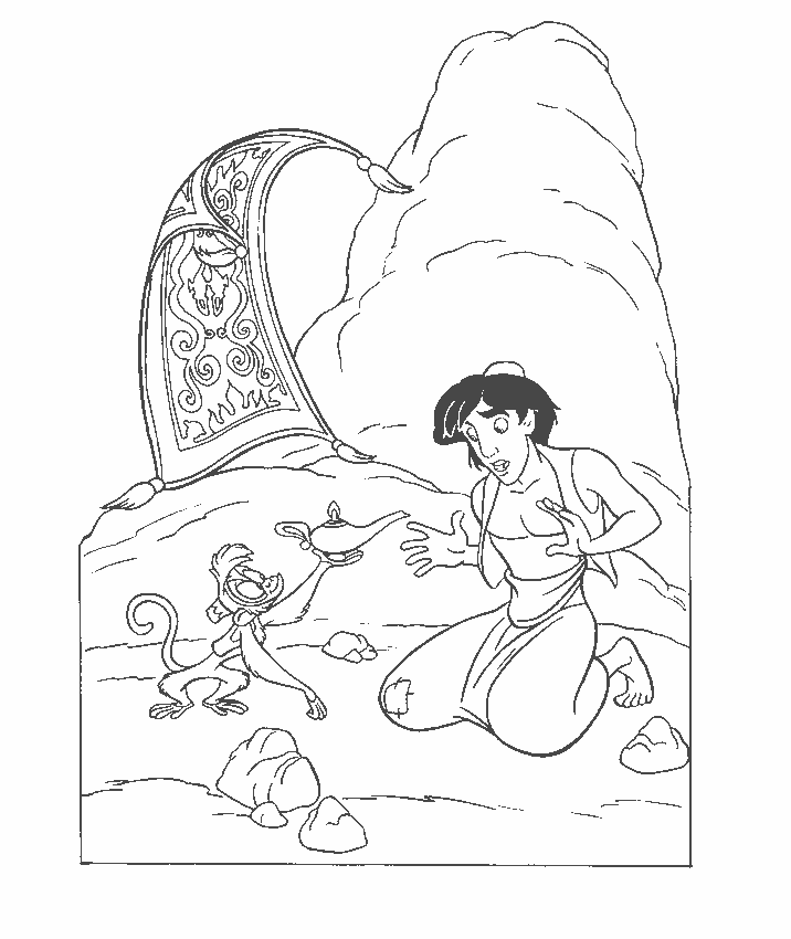 Aladdin Coloring Pages To Print