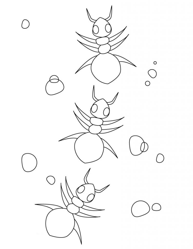 Ant Coloring Pages For Kids
