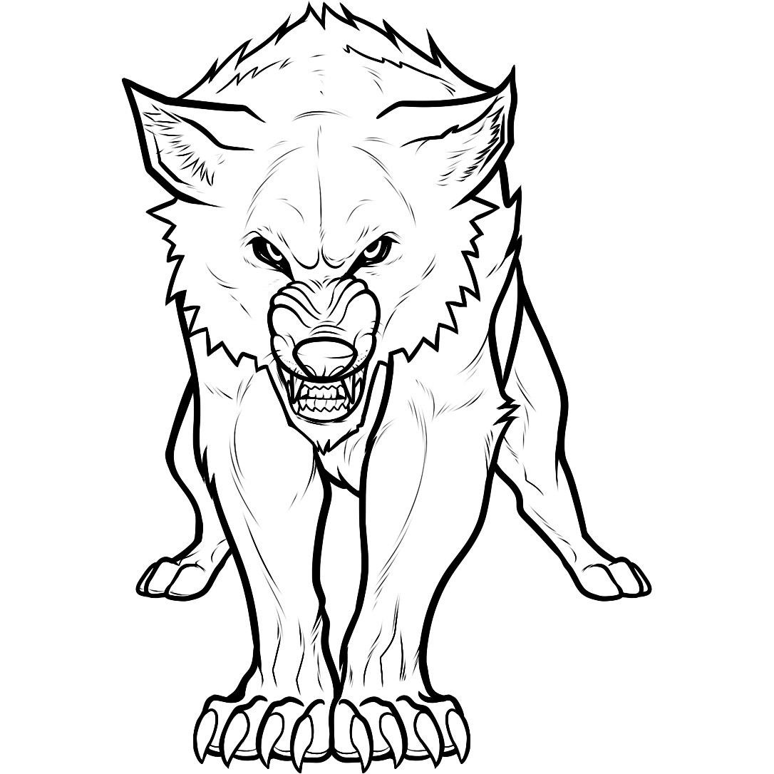 Coloring pages. Cute beautiful wolf howling. Stock Vector by ©ya-mayka  132614652