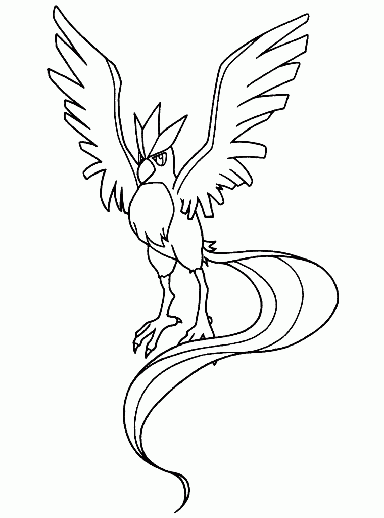 Articuno coloring page  Free Printable Coloring Pages