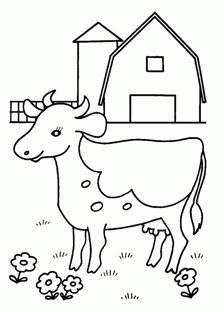 Baby Cow Coloring Pages