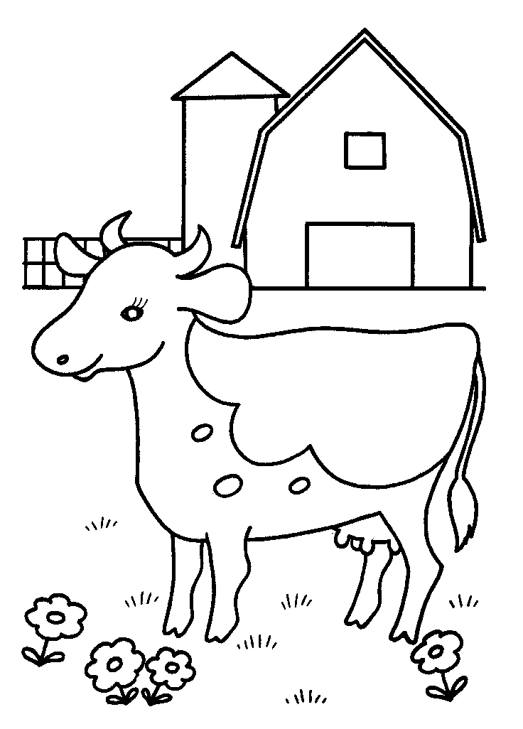 coloring pages of cows free printable