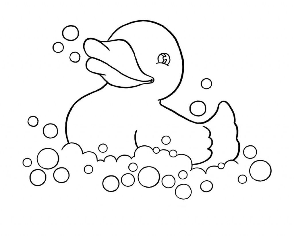 Baby Duck Coloring Pages