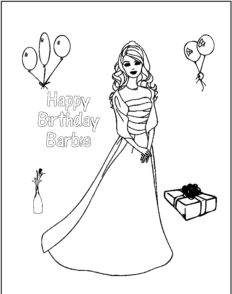 barbie coloring pages fashion dress