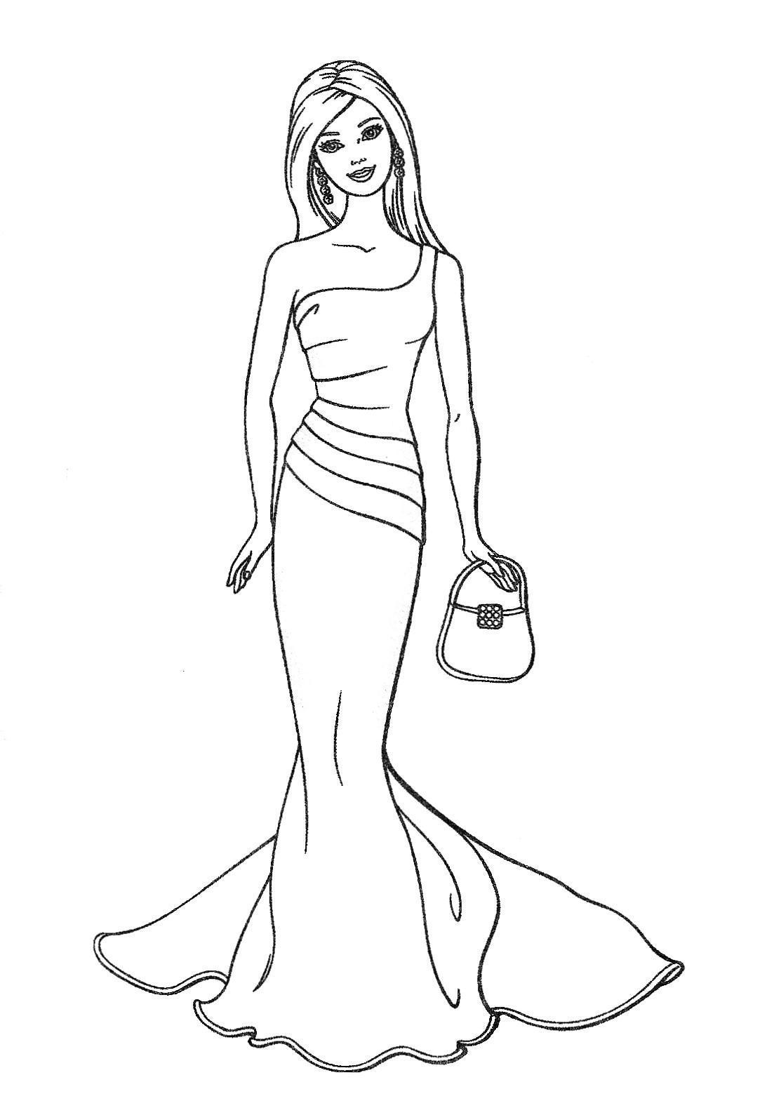 barbie fashion coloring pages