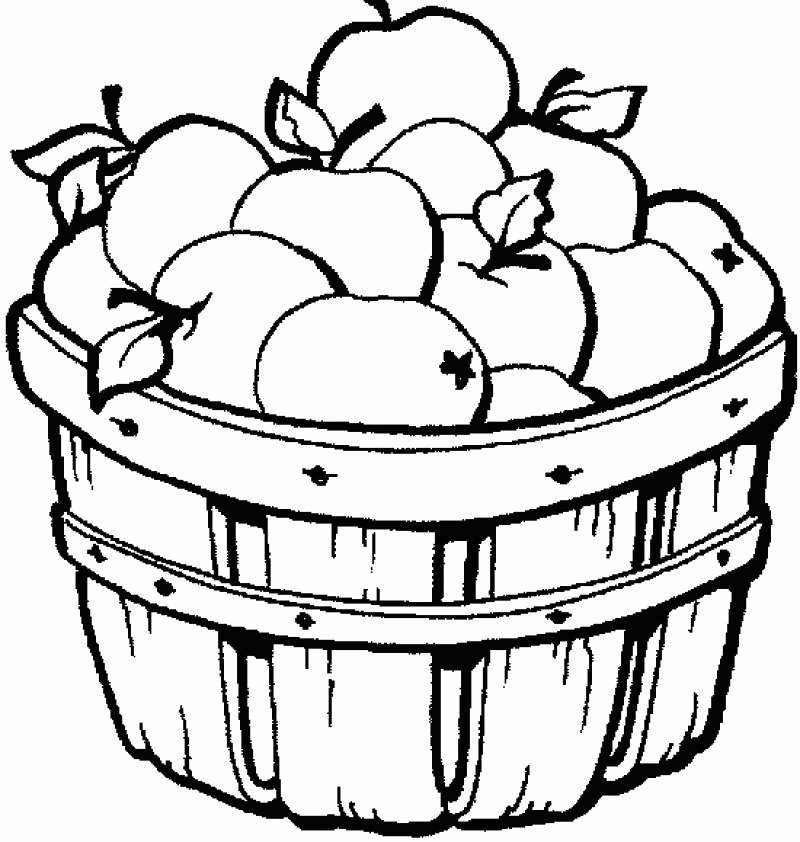 Barrel Of Apples Coloring Page