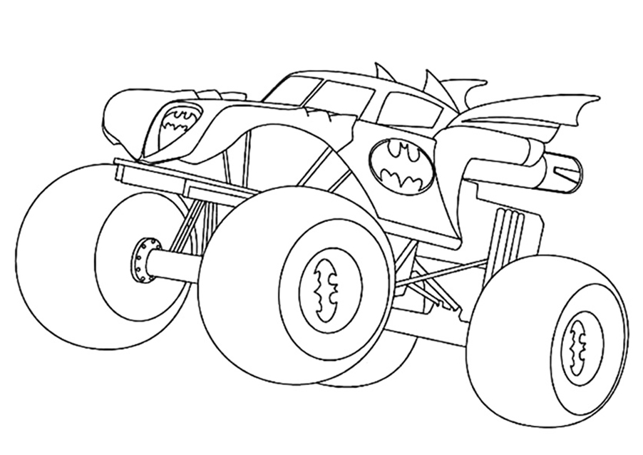 Batman Monster Truck Coloring Page