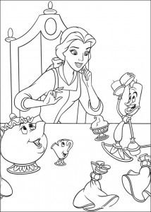 Free Printable Beauty And The Beast Coloring Pages For Kids