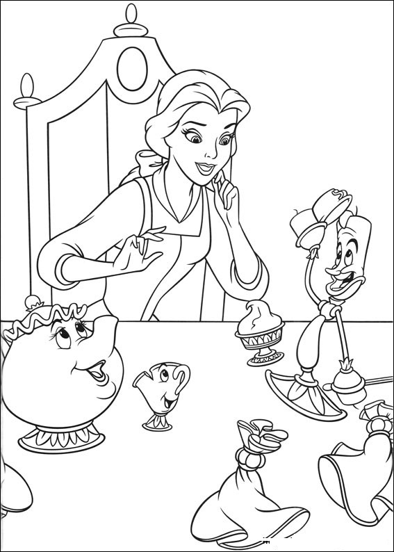 Beauty and The Beast Coloring Page Images