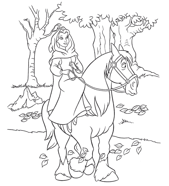 Beauty and The Beast Coloring Pages Kids For Free