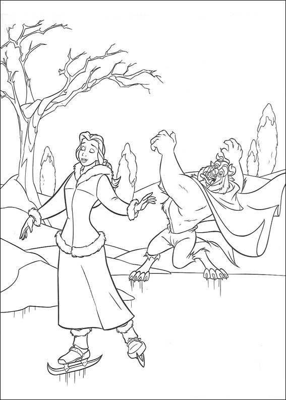 Beauty and The Beast Coloring Pages Online
