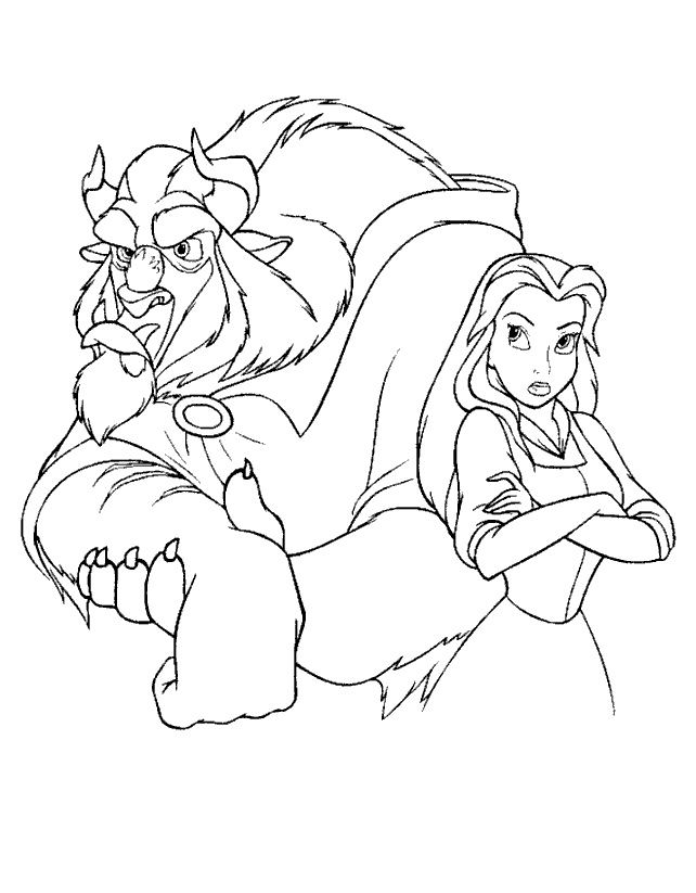 Beauty and The Beast Coloring Pages Pictures