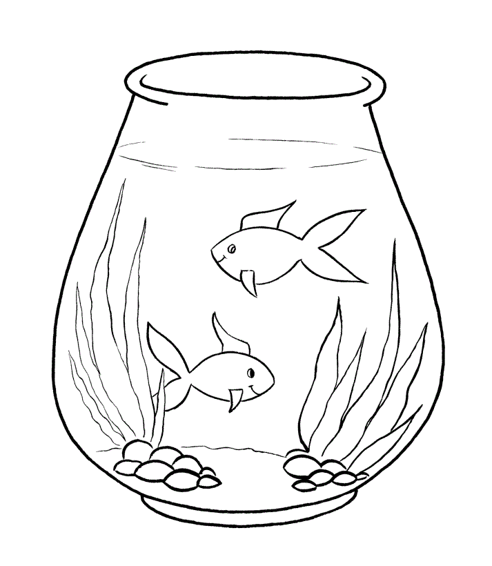 images of fish bowls coloring pages - photo #28