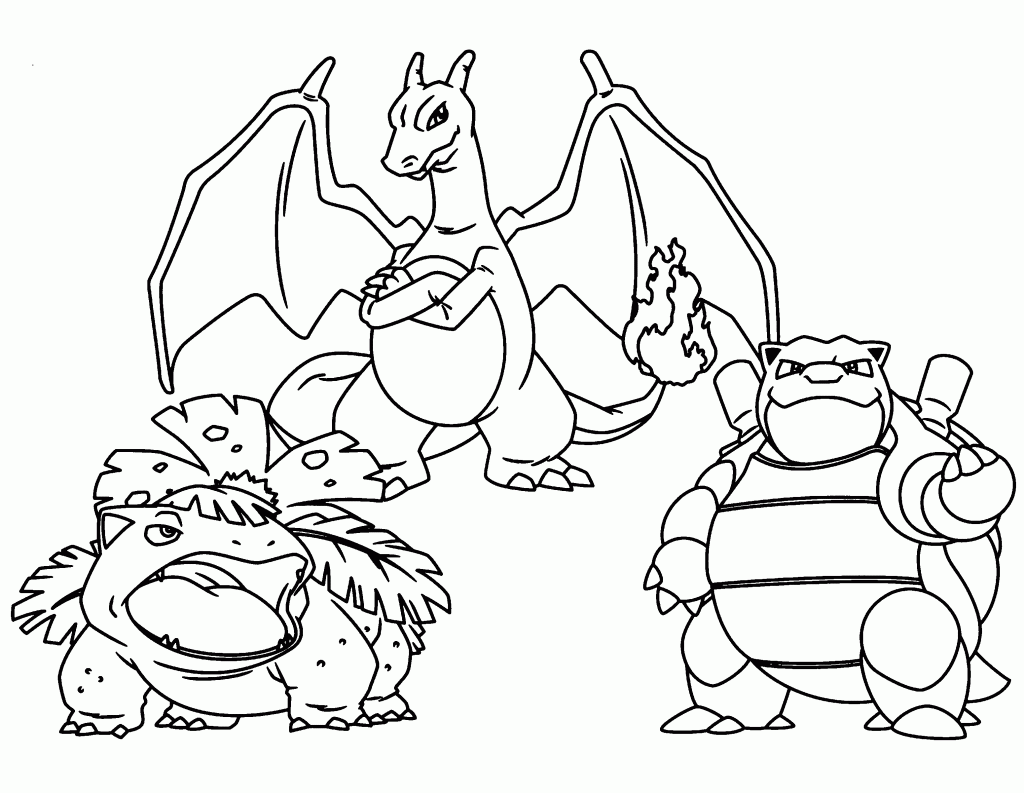 Pokemon X And Y Starters Coloring Pages