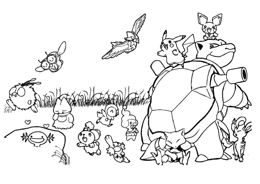 Blastoise Pokemon Coloring Page