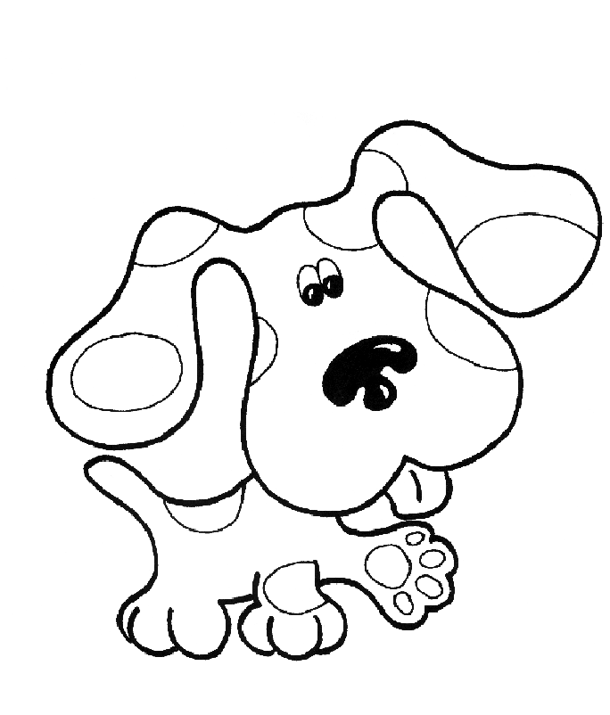Blue Dog Coloring Page