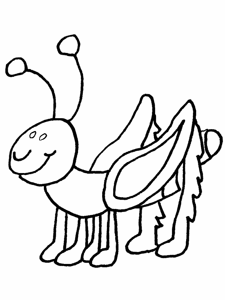 Free Preschool Bugs Coloring Sheets 10