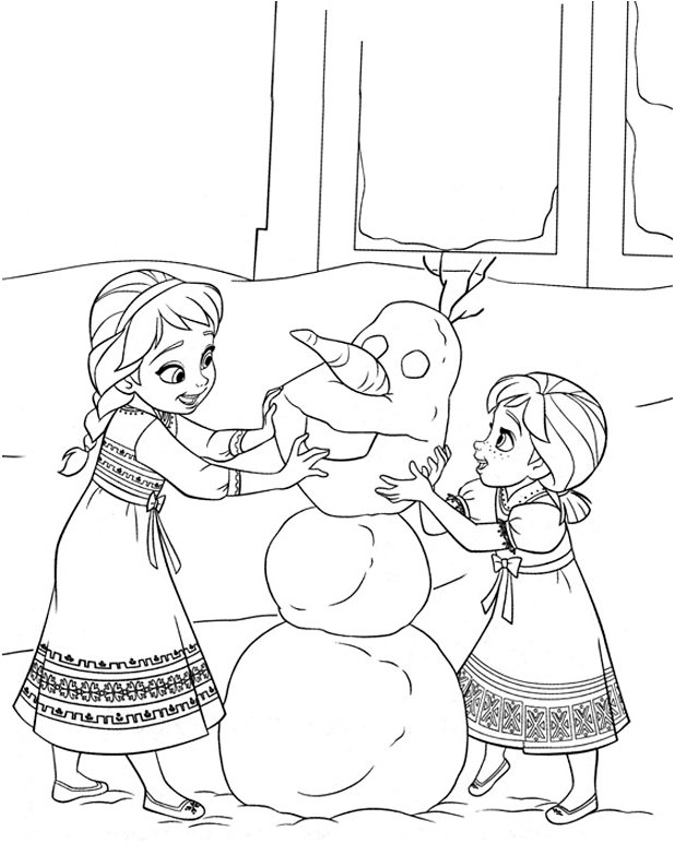 Build A Snowman Coloring Page