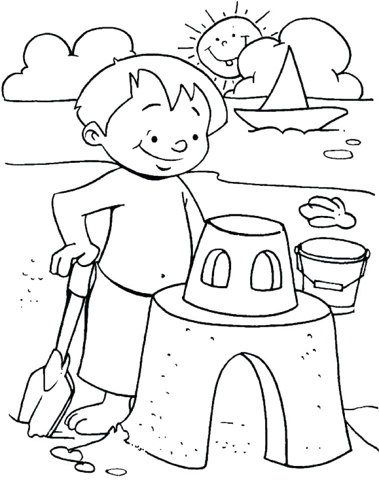 Download Beach Coloring Pages - Beach Scenes & Activities