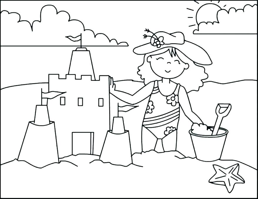 Download Beach Coloring Pages - Beach Scenes & Activities