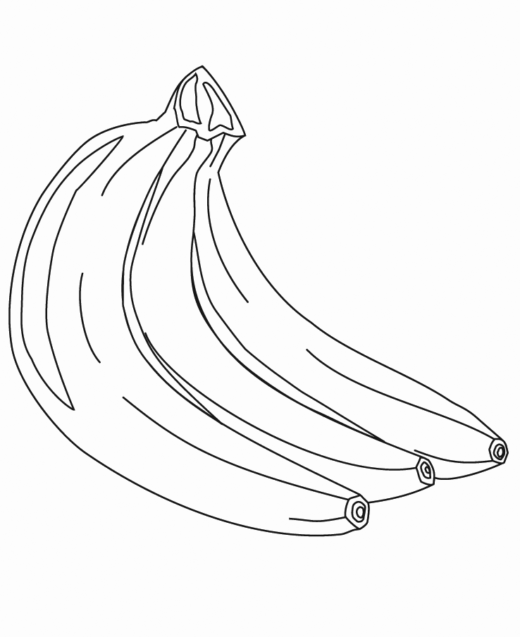 Bunch Of Bananas Coloring Page