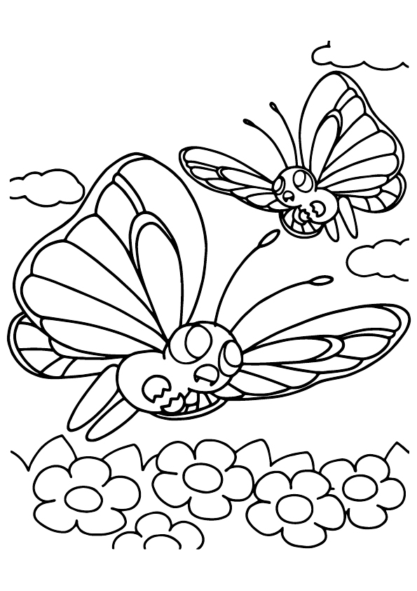 Butterfry Pokemon Coloring Page