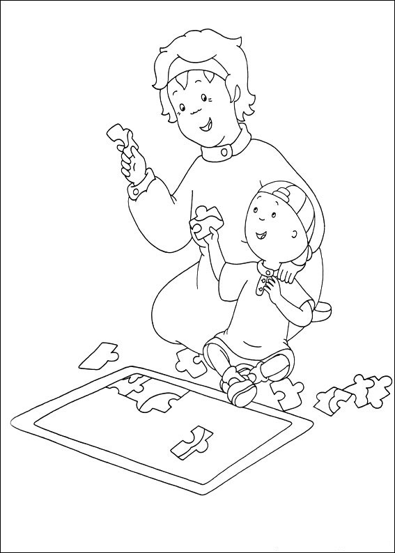 caillou printable coloring pages free