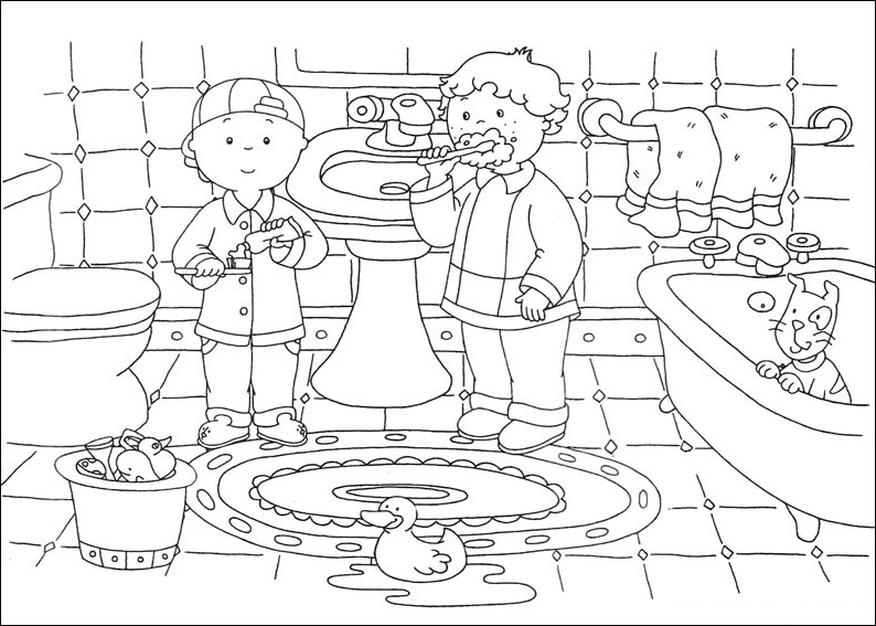 Caillou Coloring Pages Online