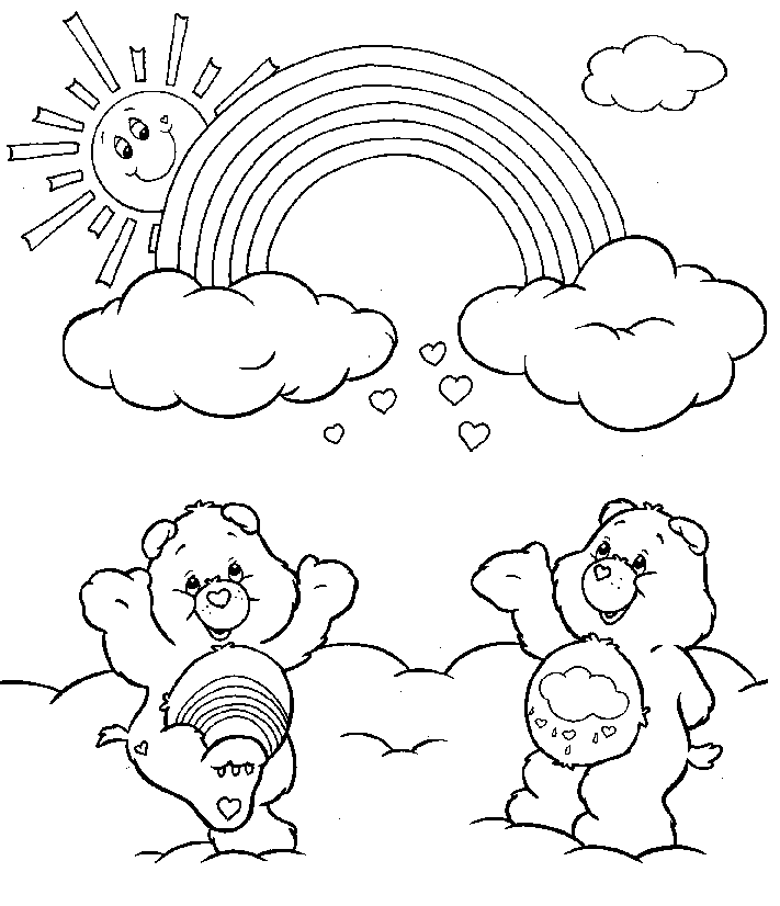 rainbow coloring pages for kindergarten