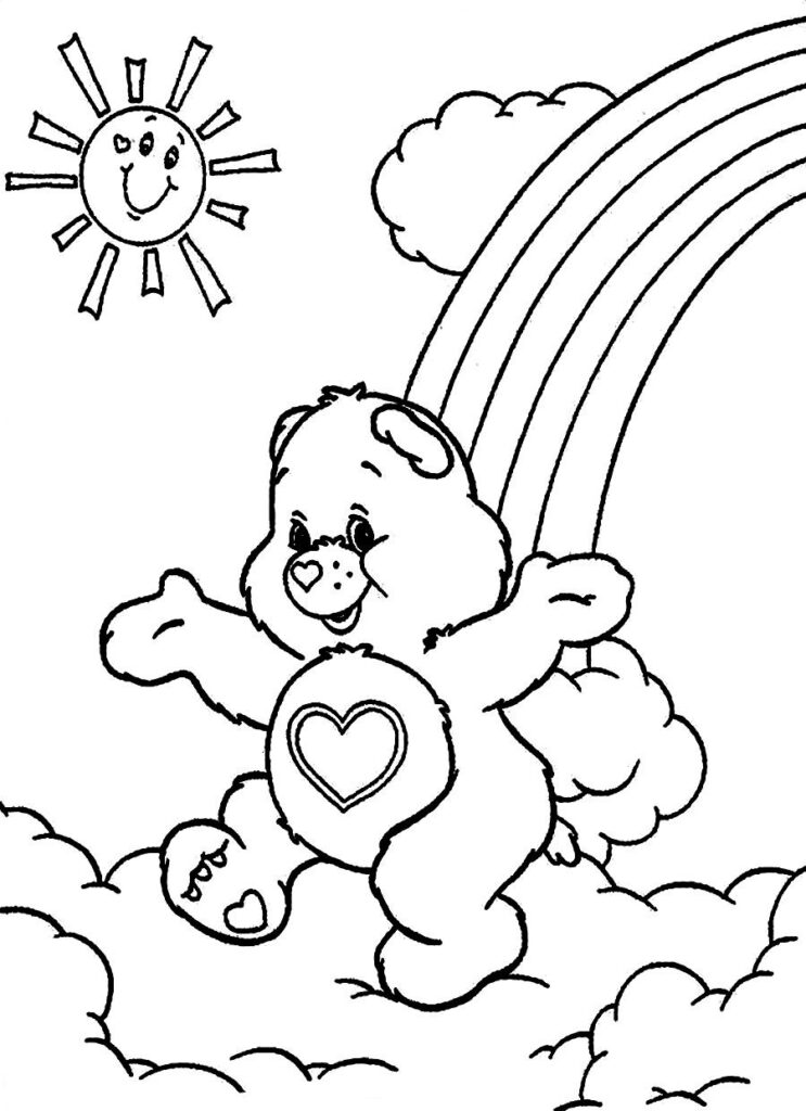 Care Bear Rainbow Coloring Page