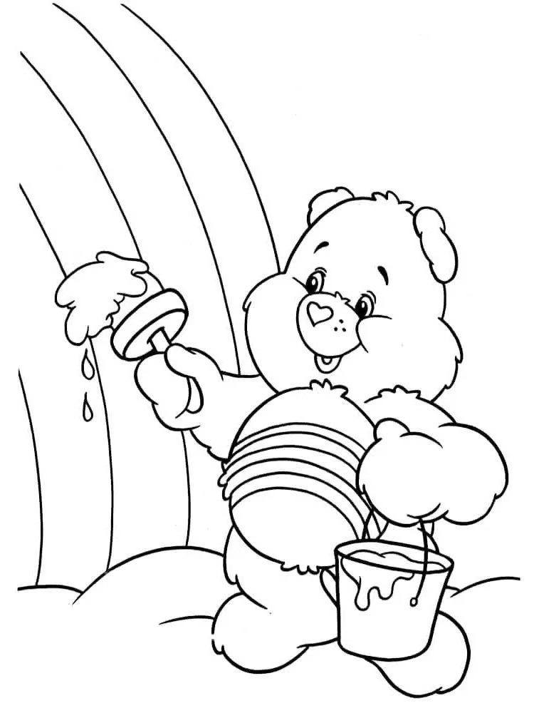 Care Bear Rainbow Coloring Page