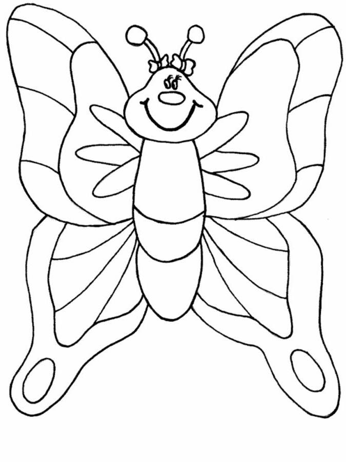 Cartoon Butterfly Coloring Page