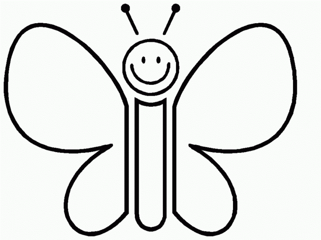 Cartoon Butterfly Coloring Pages