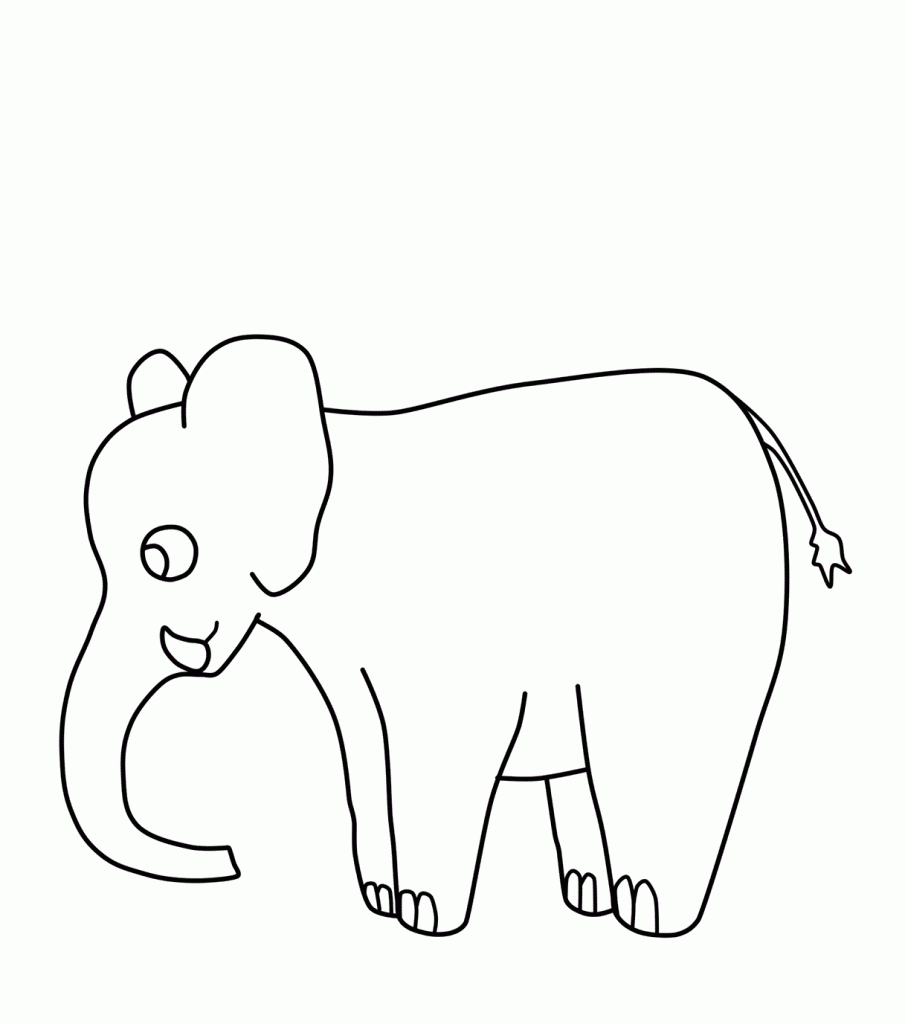 Cartoon Elephant Coloring Pages