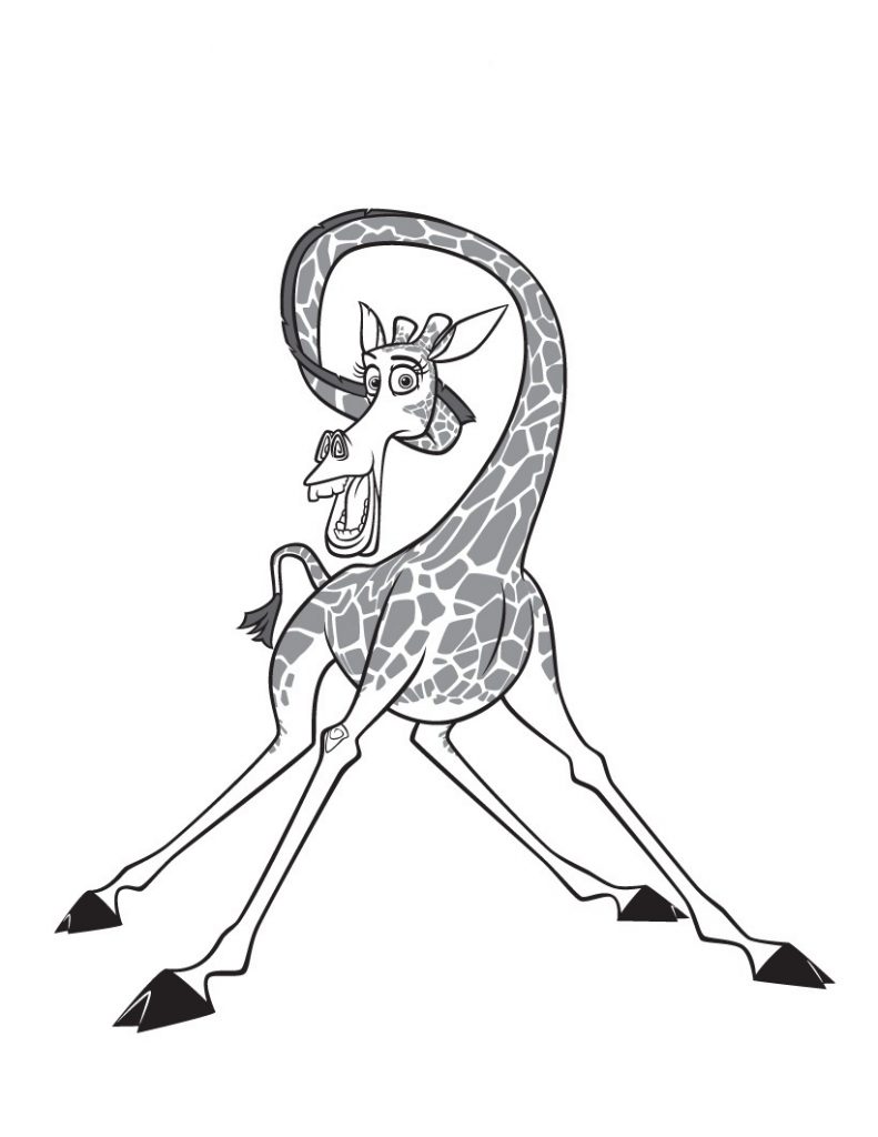 Cartoon Giraffe Coloring Pages