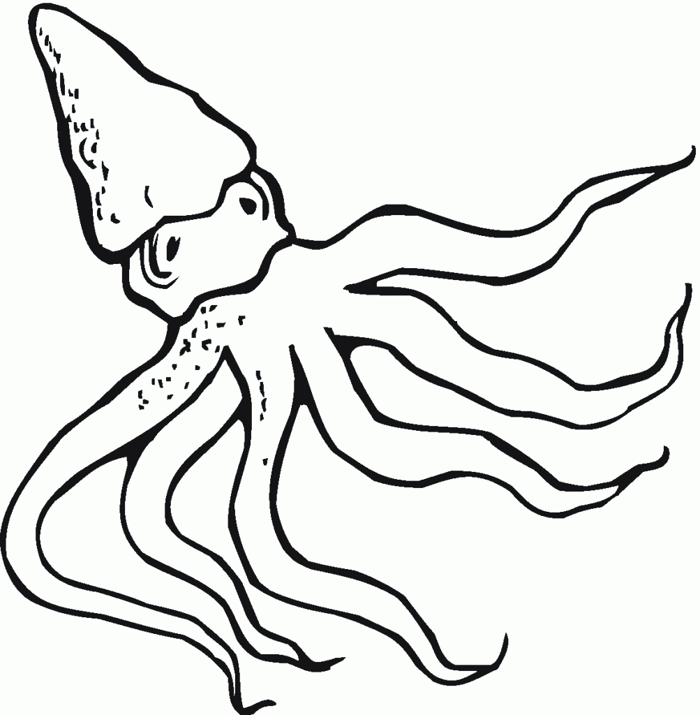 Cartoon Octopus Coloring Pages