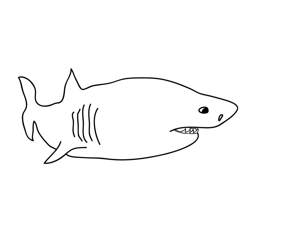 Cartoon Shark Coloring Pages