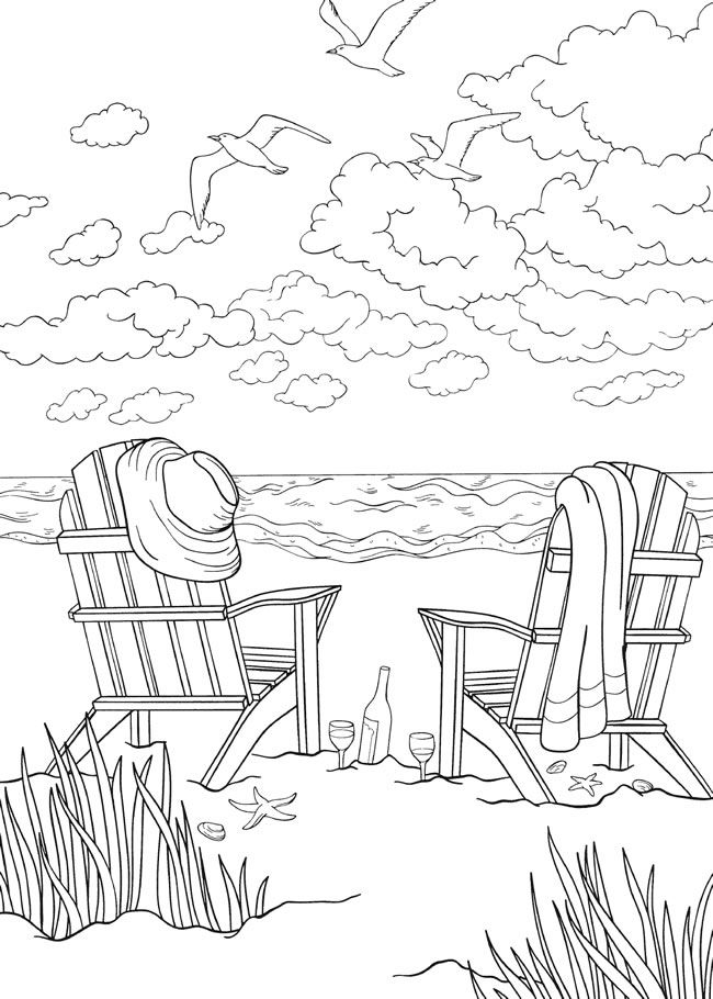 beautiful beach scene coloring page Free printable beach coloring pages
for kids